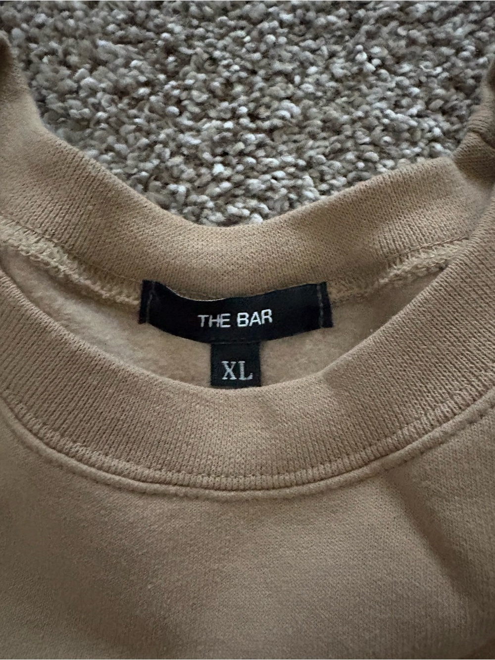 The Bar Varsity Sweatshirt Tan/White - Picture 6 of 6